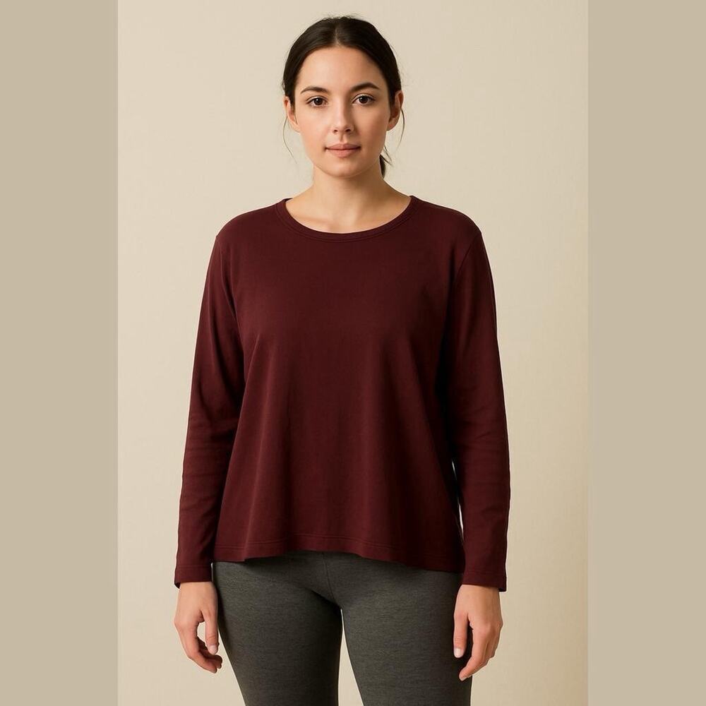 Lululemon Womens Relaxed Fit Yoga LS Top Size 10 Red Activewear Fitness‎